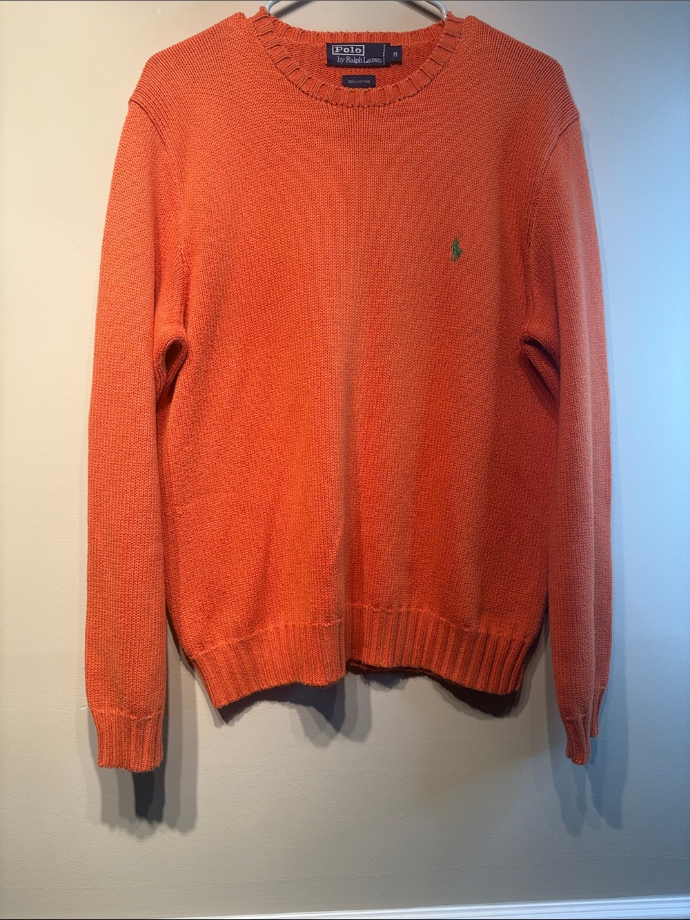 Polo by Ralph Lauren Coral-Orange Crewneck Sweater